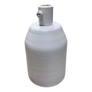 Porta Lampara Metalico Blanco