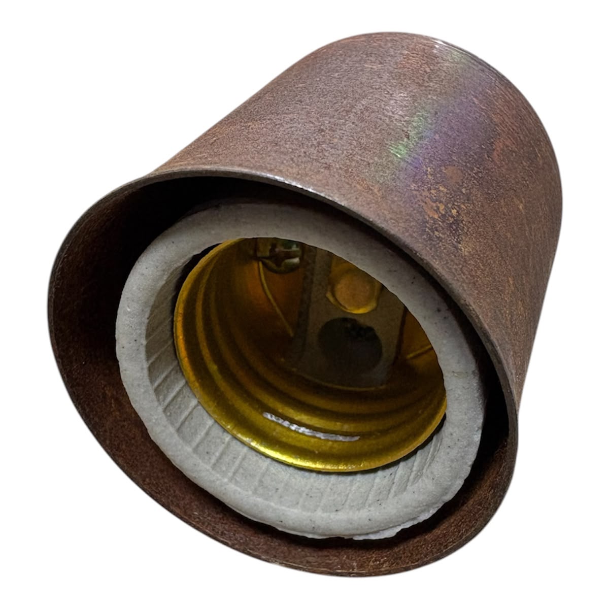 Porta Lampara Metalico Oxido - Imagen 2
